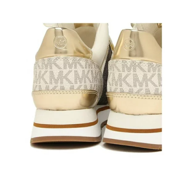 Michael Kors Maddy Baskets Mixtes Beige Or 49T8MAFS1B