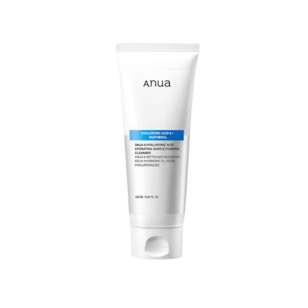 Anua mousse nettoyante douce hydratante a 8 acide hyaluro et panthenol 150ml