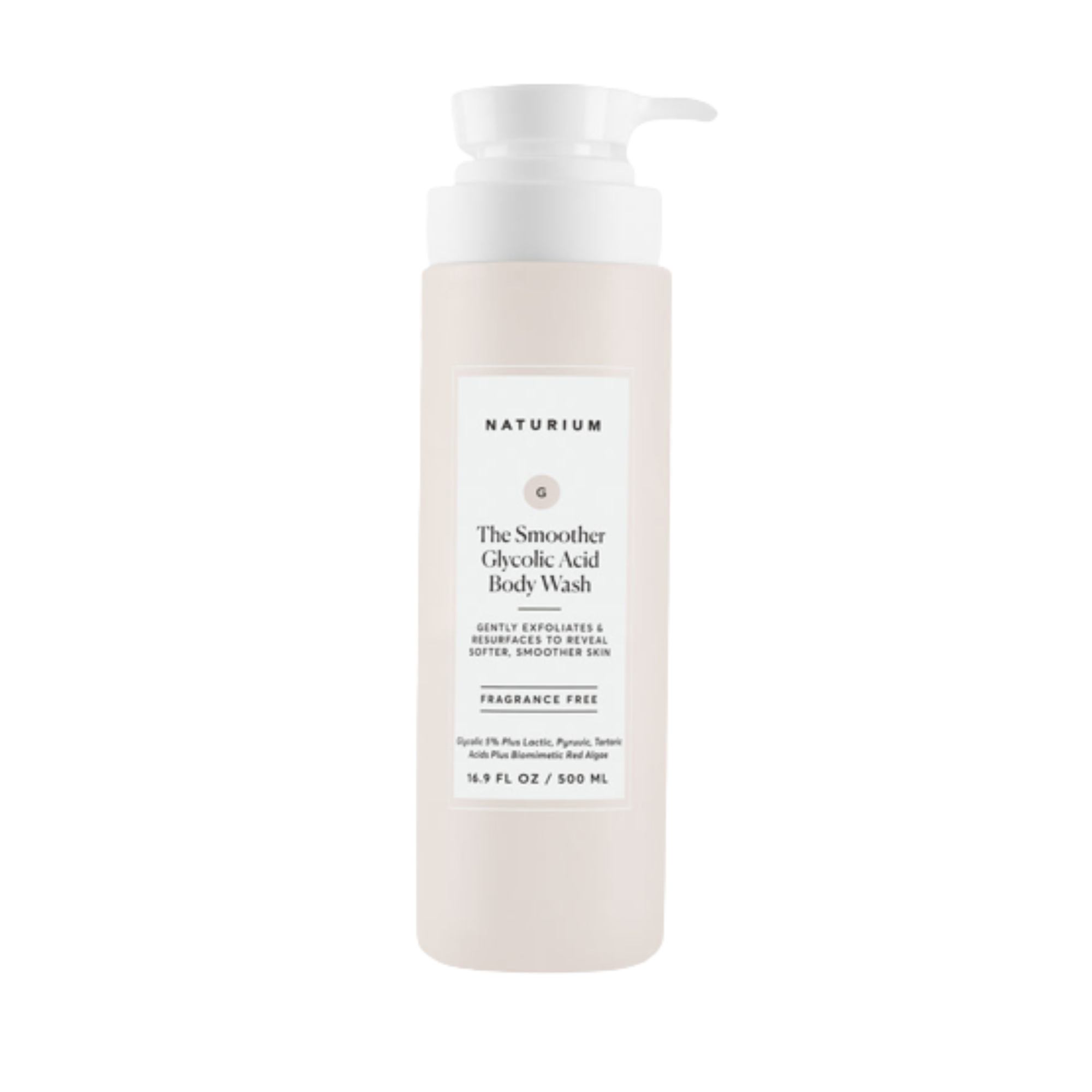 NATURIUM The Smoother Glycolic Acid Exfoliating Body Wash 500ml - gel douche exfoliant