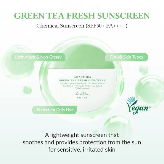 DR ALTHEA green tea fresh sunscreen SPF50+ 45ml