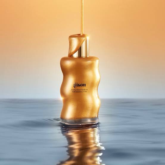 Gisou honey infused body oil shimmer - huile pour le corps pailletée