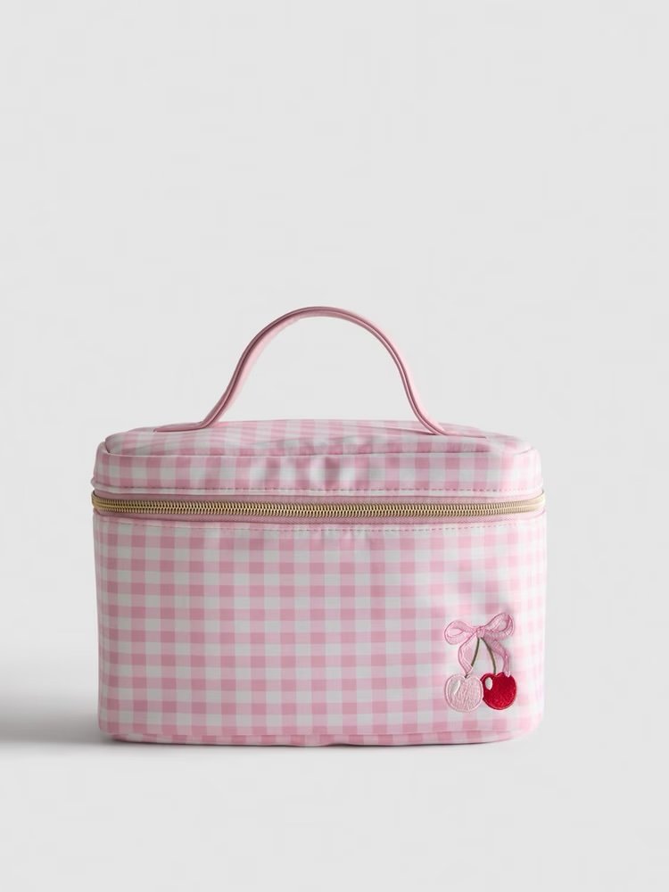 PRIMARK Vanity à carreaux vichy et cerises brodées